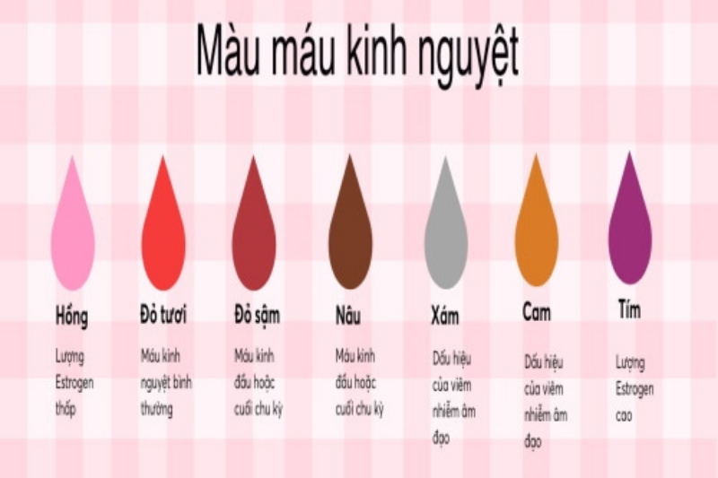 Mỗi một màu sắc sẽ phản ánh sức khỏe của chị em. 